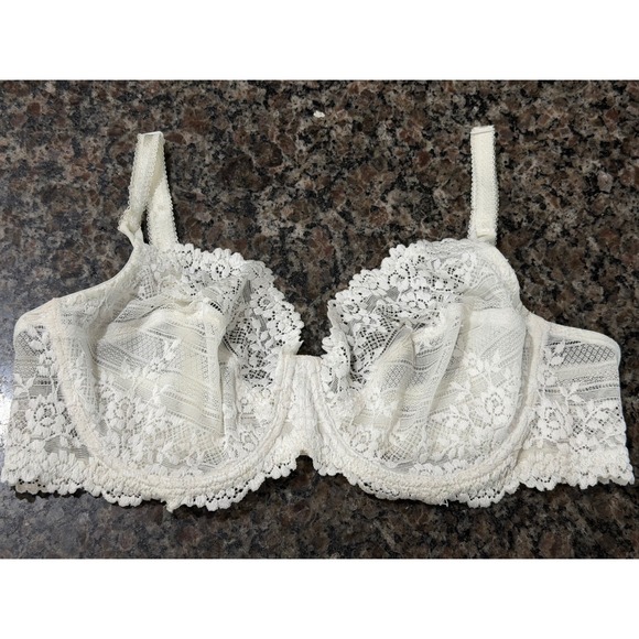 Wacoal Other - Wacoal Retro Chic Full Figure‎ Underwire Lace Bra Ivory White 36C 65191